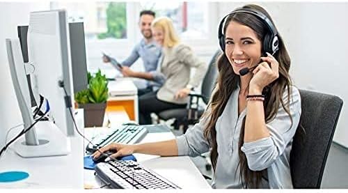 Spracht USB Headset for Softphone for PC/Mac, Comfortable and Durable Large Ear Cushions with Bendable Microphone Arm