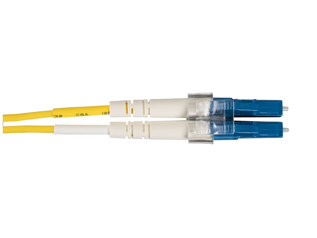 Black Box EFN310-001M-LCLC Single-Mode Duplex Fiber Optic Patch Cable, LC to LC, Yellow, 1m
