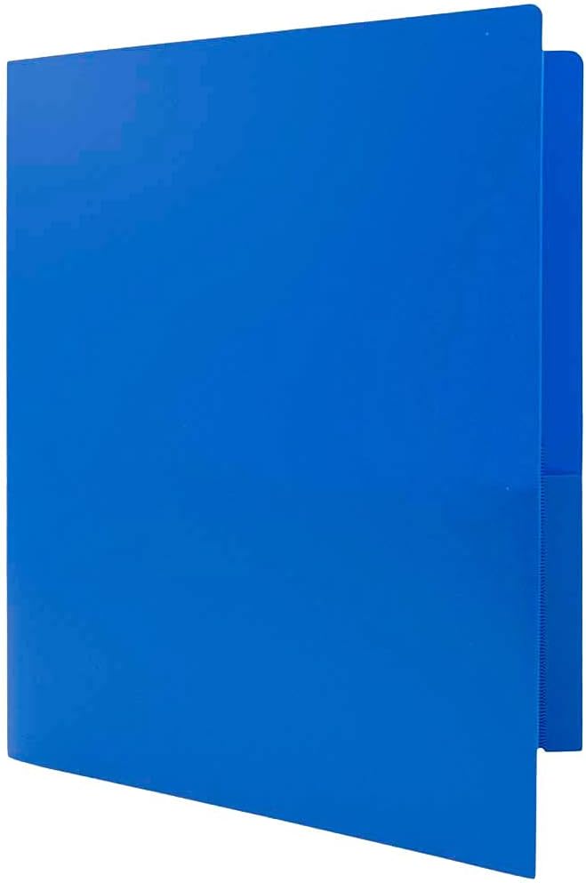 JAM Paper Heavy-Duty 2-Pocket Plastic Presentation Folders - Letter Size
