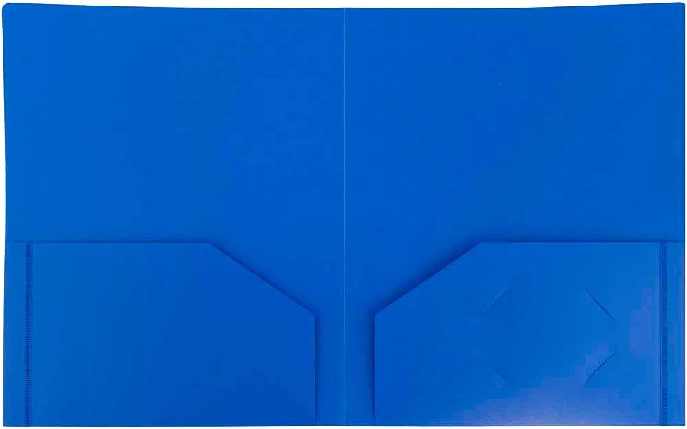 JAM Paper Heavy-Duty 2-Pocket Plastic Presentation Folders - Letter Size