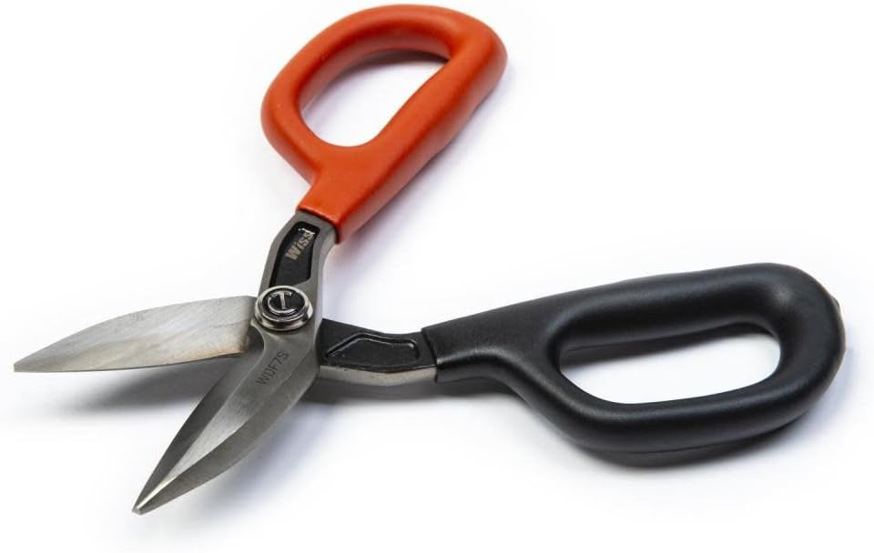 Crescent Wiss 7" Straight Pattern Tinner Snips - Tin Snips for HVAC & Sheet Metal Cutting - With Drop-Forged Steel Blades