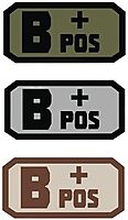 VOODOO TACTICAL Blood Type Rubber Patch with Velcro Backing