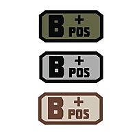 VOODOO TACTICAL Blood Type Rubber Patch with Velcro Backing