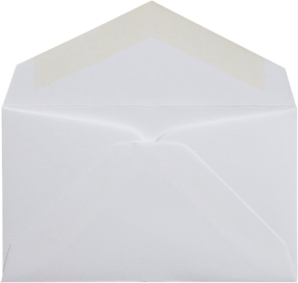 LUX Mini Envelopes, 2 1/8in x 3 5/8in, Gummed Seal, Bright White, Pack Of 250