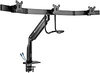 TRIPP LITE DMPDT1732AM Safe-IT Precision-Placement Triple 17-32 inch Monitor Desktop Mount, 90-Degree Rotation
