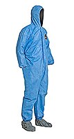 DuPont ProShield 10 Disposable Protective Coverall with Elastic Cuff, Standard Fit Hood and Attached Skid-Resistant Boots