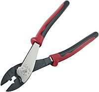 Klein Tools J1005 Crimping and Cutting Tool, Made in USA, Tapered Nose for 10 to 22 AWG Solderless Terminals and Connectors