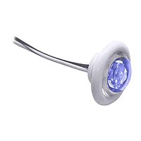 Innovative Lighting LED Bulkhead/Livewell Light The Shortie Blue LED w/White Bezel