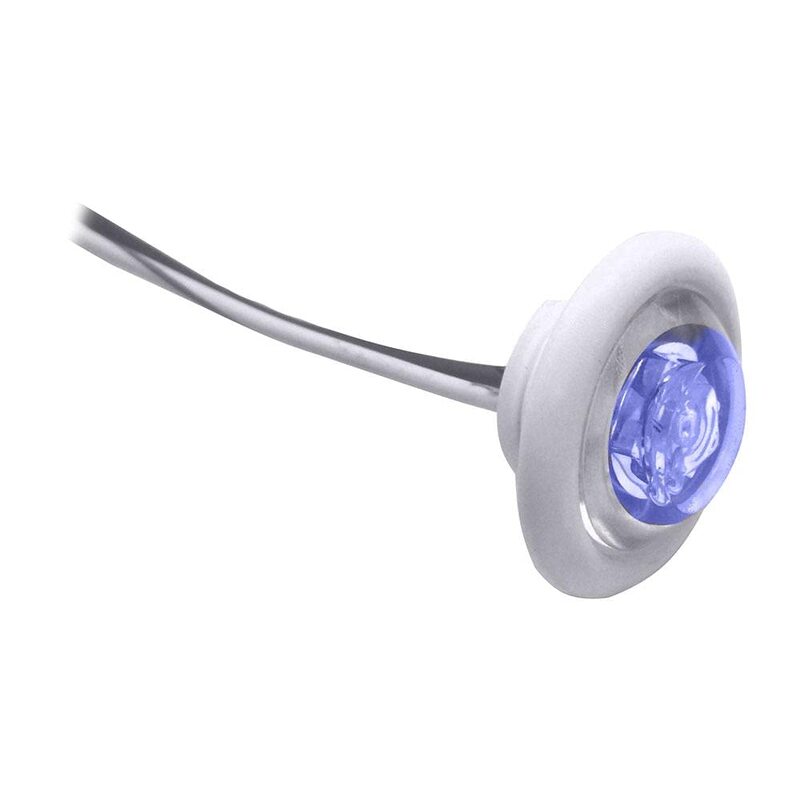 Innovative Lighting LED Bulkhead/Livewell Light The Shortie Blue LED w/White Bezel