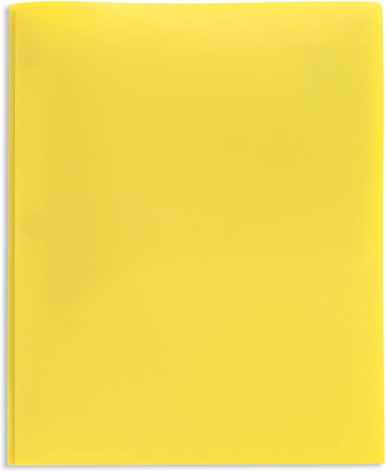 Office Depot® Brand 2-Pocket School-Grade Poly Folders With Prongs, 8-1/2" x 11", Assorted Colors, Pack Of 48