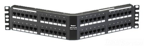 Panduit DPA486X88TGY Category-6A 48-Port Angled Punchdown Patch Panel