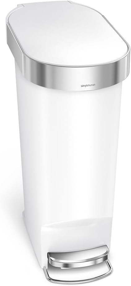 simplehuman Step Trash Can with LidShox, Steel Pedal & Liner Rim
