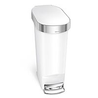 simplehuman Step Trash Can with LidShox, Steel Pedal & Liner Rim