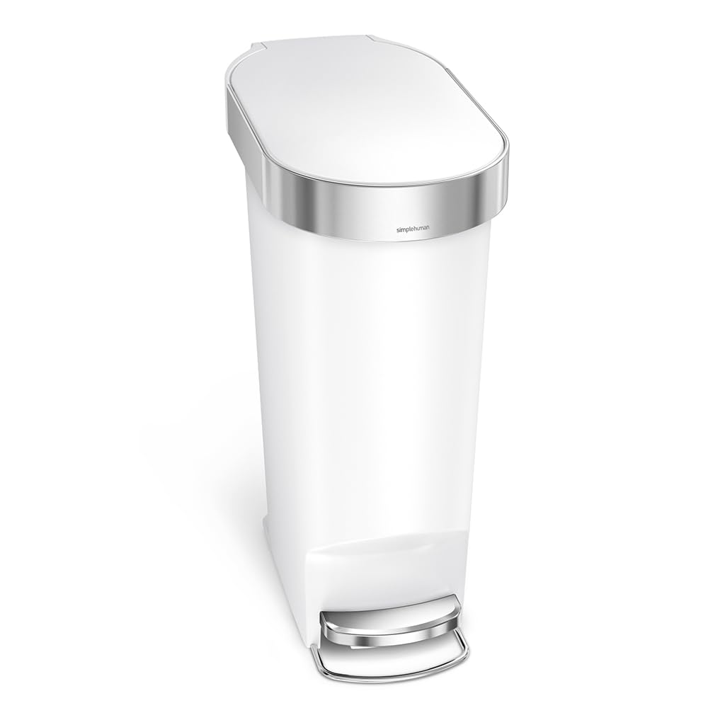 simplehuman Step Trash Can with LidShox, Steel Pedal & Liner Rim