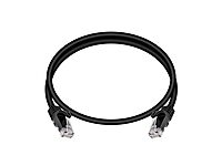 Monoprice Cat6 2ft Black Patch Cable UTP 24AWG 550MHz Pure Bare Copper Snagless RJ45 Flexboot Series Ethernet Cable 1