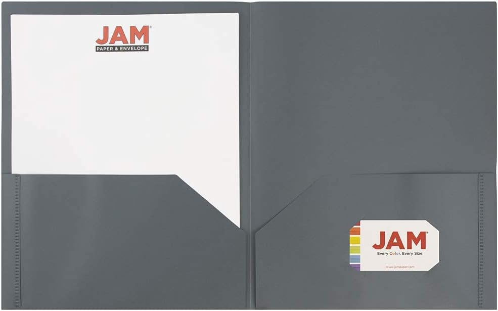 JAM Paper Plastic 2-Pocket POP Folders