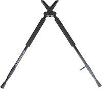 TruGlo Solid Shot Versatile Durable Adjustable Collapsible Rifle Shooting & Crossbow Hunting Bipod w/Rotating Head Design - 21-40 in. Length