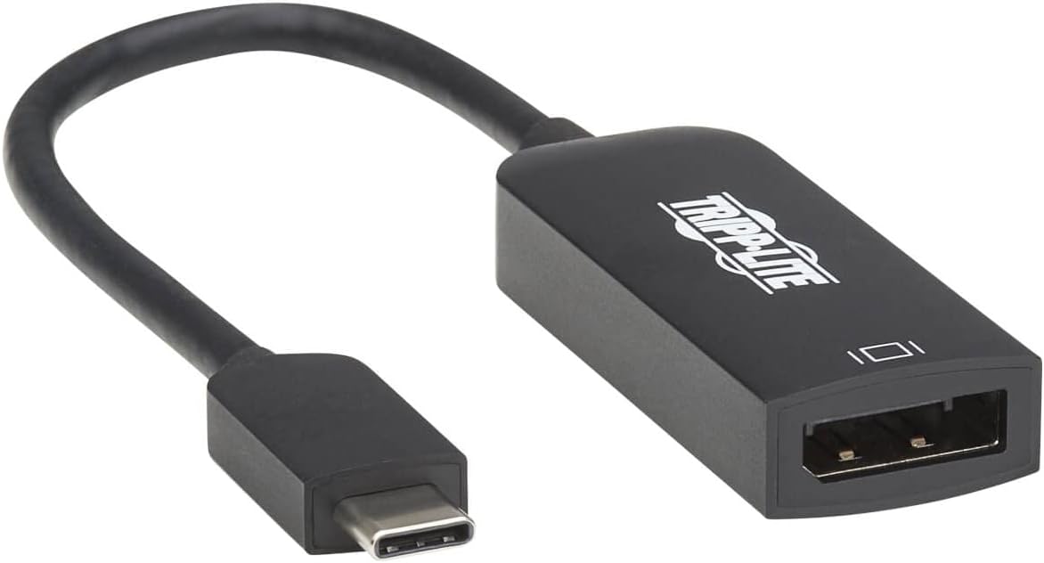 Tripp Lite USB-C to DisplayPort Adapter Cable, Thunderbolt 3 Compatible Cable Adapter USB C to DP (M/F), DisplayPort DP 1.4