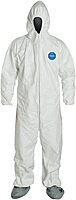 DuPont Tyvek 400 TY122S Disposable Protective Coverall Hood, Boots 25-pack 2X-Large White