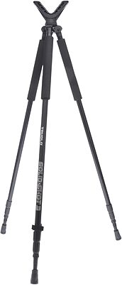 TruGlo Solid Shot Versatile Durable Adjustable Collapsible Rifle Shooting & Crossbow Hunting Tripod withRotating Head Design