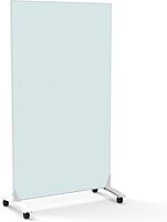 U Brands Double Sided Magnetic Glass Dry-Erase Mobile Floor Easel, 72in X 42, Actual Size 72in X 40in (4777U00-01)