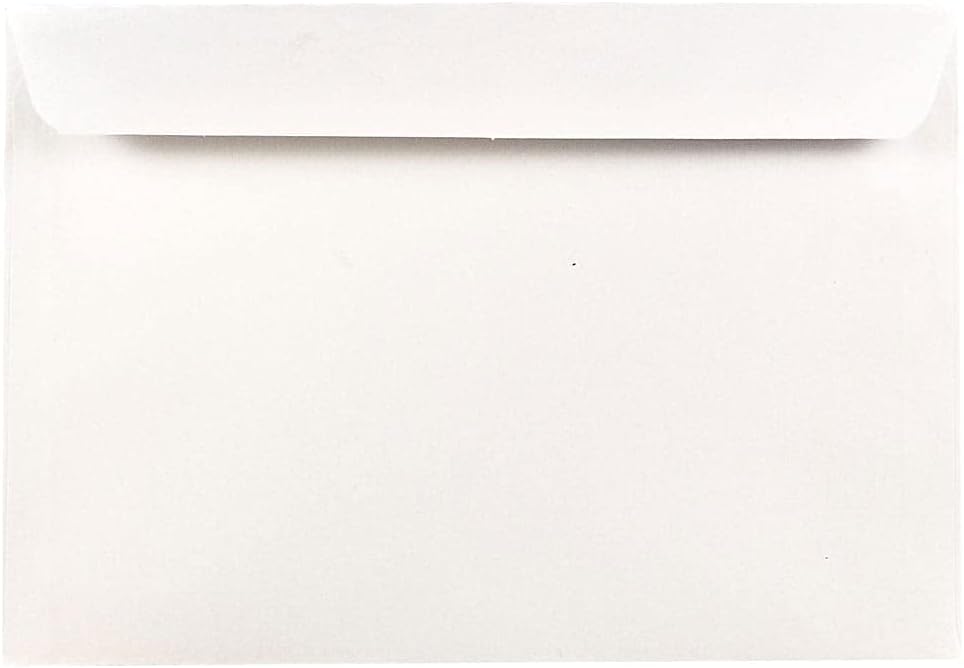 JAM PAPER Booklet Envelopes With Gummed Closure - White