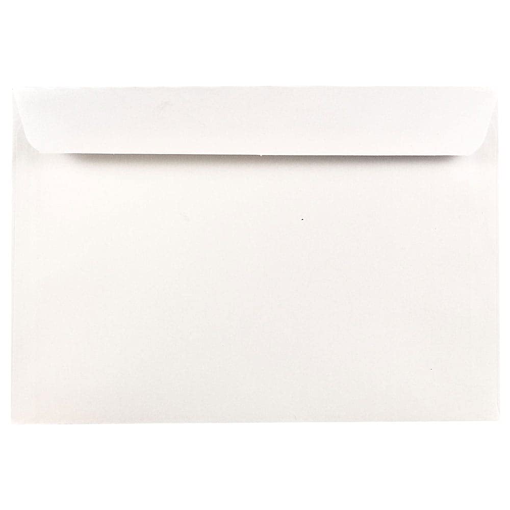 JAM PAPER Booklet Envelopes With Gummed Closure - White