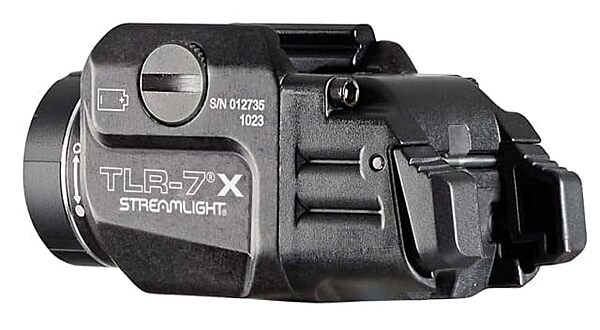 Streamlight TLR-7X Weapon Light, 500 Lumens, High Switch, CR123A Lithium Battery, Key Kit, 69423