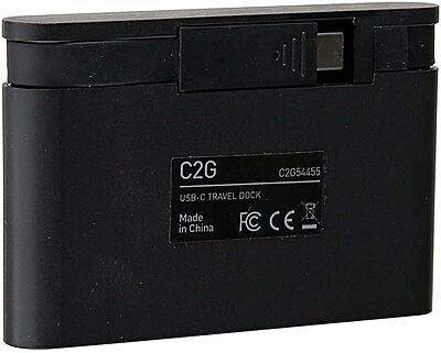 C2G USB-C 4-in-1 Compact Dock with HDMI, USB-A, Ethernet, and USB-C Power Delivery up to 100W - 4K 30Hz