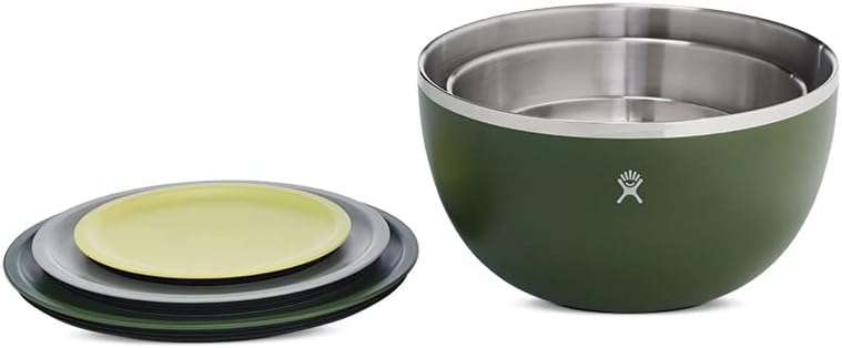 HYDRO FLASK Outdoor Kitchen Bowl - Stainless Steel Dinnerware Reusable Camping Mess Kit