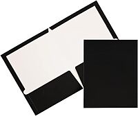 JAM PAPER Laminated Two-Pocket Glossy Presentation Folders - Letter Size