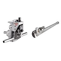 RIDGID 25638 975 Combo Roll Groover, Grooving Machine Mounts to RIDGID 300 Power Drive, Groover + 24" Pipe Wrench