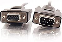 C2G 25213 DB9 M/F Serial RS232 Extension Cable, Black (3 Feet, 0.91 Meters)