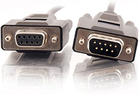 C2G 25213 DB9 M/F Serial RS232 Extension Cable, Black (3 Feet, 0.91 Meters)