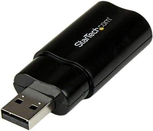 StarTech.com USB Sound Card - 3.5mm Audio Adapter - External Sound Card - Black - External Sound Card, TAA (ICUSBAUDIOB)