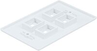 Monoprice 4-Hole 1-Gang Keystone Wall Plate - White