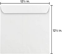 JAM PAPER Square Invitation Envelopes - White - 28-lb Paper - 25/Pack