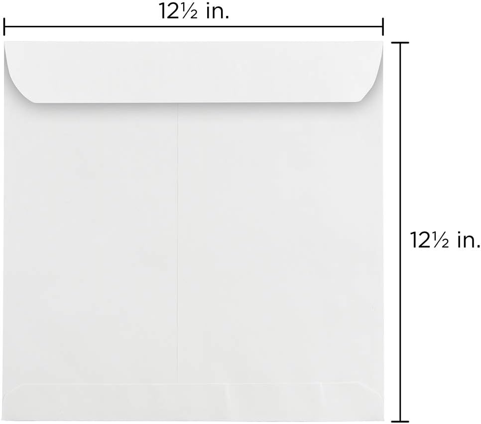 JAM PAPER Square Invitation Envelopes - White - 28-lb Paper - 25/Pack
