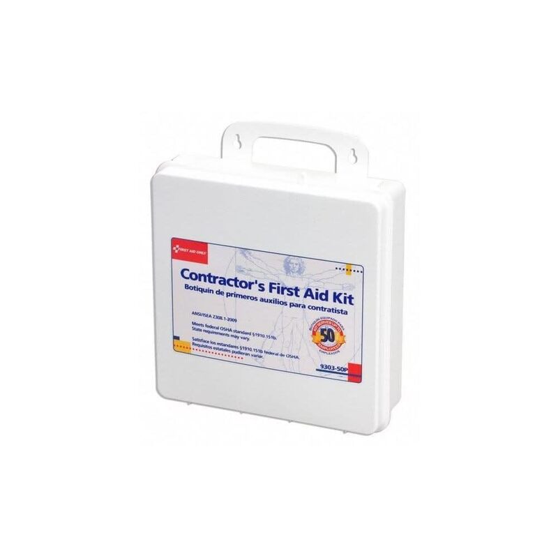 First Aid Only 9303-50P 50 Person Contractor First Aid Kit, Plastic Case