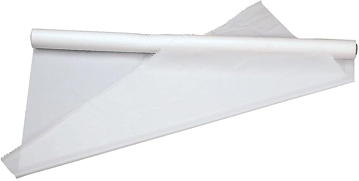 Tablemate I4010WH Table Set Plastic Banquet Roll, Table Cover, 40" x 100ft, White