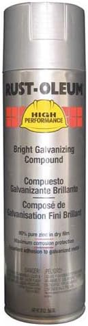 Rust-Oleum High Performance V2100 System Galvanizing Compound Aerosol, Bright 20 oz. Can - Lot of 6