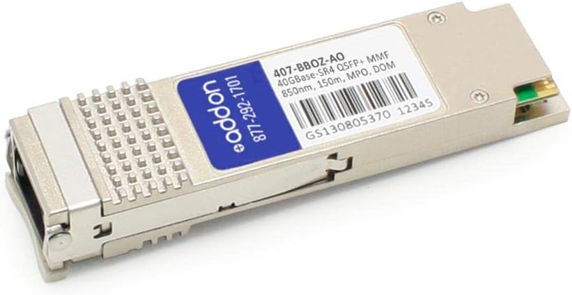 ADDON DELL 407-BBOZ COMPATIBLE TAA COMPLIANT 40GBASE-SR4 QSFP+ TRANSCEIVER (MMF, 850NM, 150M, MPO, DOM)