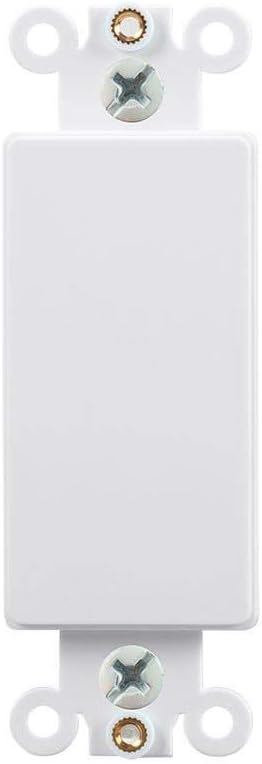 Monoprice Blank Decor Insert - 4"x1.4"x0.25", with Screws, White