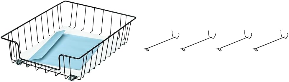 Fellowes 60112 Workstation Letter Desk Tray Organizer, Wire, Black & Partitions Additions Stacker Set (64112) 1 Count (Pack
