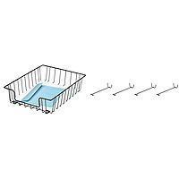 Fellowes 60112 Workstation Letter Desk Tray Organizer, Wire, Black & Partitions Additions Stacker Set (64112) 1 Count (Pack of 1) Letter Trays + Additions Stacker Set