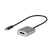 StarTech.com USB C to DisplayPort Adapter, 8K/4K 60Hz USB-C to DisplayPort 1.4 Dongle, USB Type-C to DP Monitor Video Converter, Works w/TB3 - 12" Attached Cable, Upgraded Version of CDP2DP (CDP2DPEC)