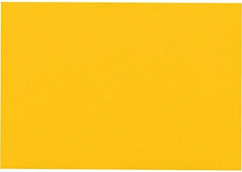 LUX Mini Flat Cards, #17, 2 9/16in x 3 9/16in, Sunflower Yellow, Pack Of 250