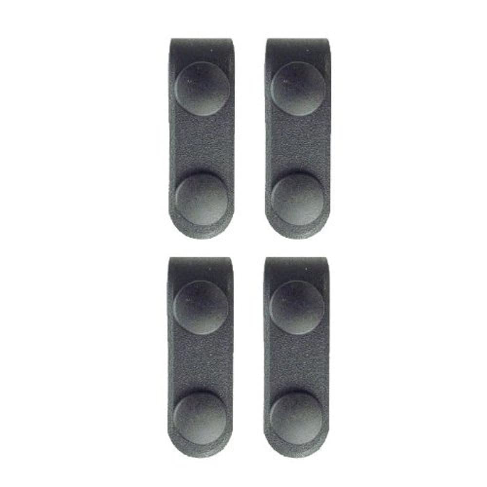 Uncle Mike's Molded Belt Keepers for 2.25" Belt Belt Keepers Molded Plain Black 2' Belts, Set of 4, Snap, Card 88654