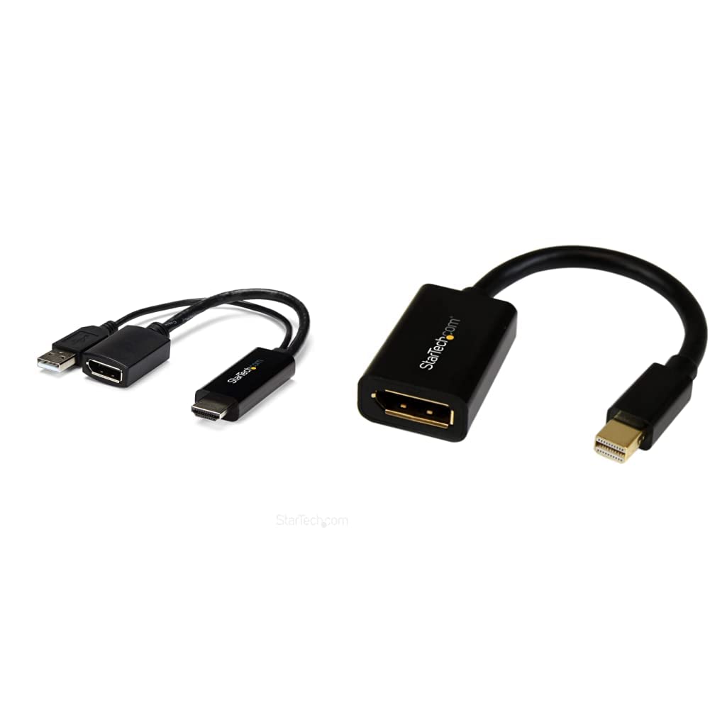 StarTech.com HDMI to DisplayPort Adapter - 4K 30Hz - HDMI to DisplayPort Converter - Compact HDMI to DP Adapter - HD2DP