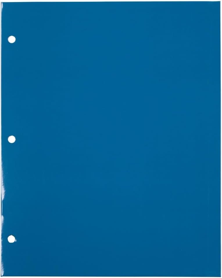 JAM PAPER Laminated Two-Pocket Glossy 3-Hole Letter Size Folders